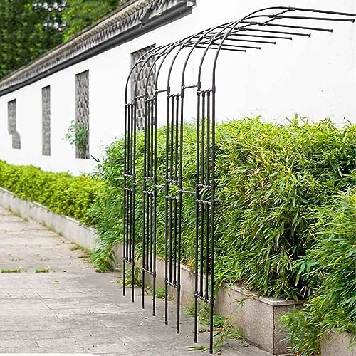Frametrellis arches de plantes grimpantes en acier noir mat - 6