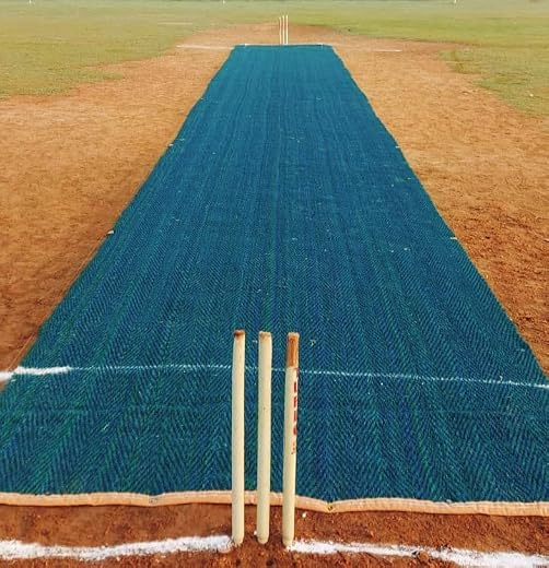Export Quality Coir Cricket Mat � Premium Natural Fiber Pitch for Practice & Tournament Use | Anti-Slip, Weatherproof & Du...
