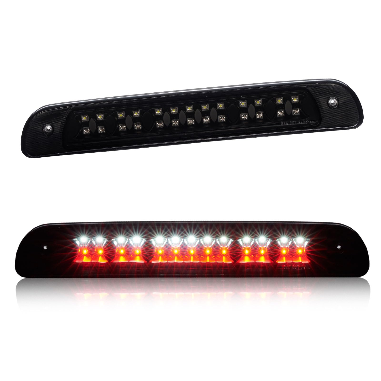 Third 3rd Brake Light, LED High Mount Stop Light Replacement for 2000 2001 2002 2003 2004 2005 2006 Toyota Tundra, Rear Center Cab Roof Tail Cargo Lamp (Black)