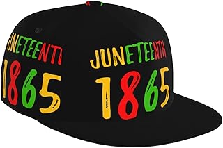 Freedom Day Juneteenth 1865 Snapback Hat for Men Women Flat Bill Hat Hip Hop Hat Fashion Baseball Cap Adjustable Unisex Trucker Hats Dad Hat