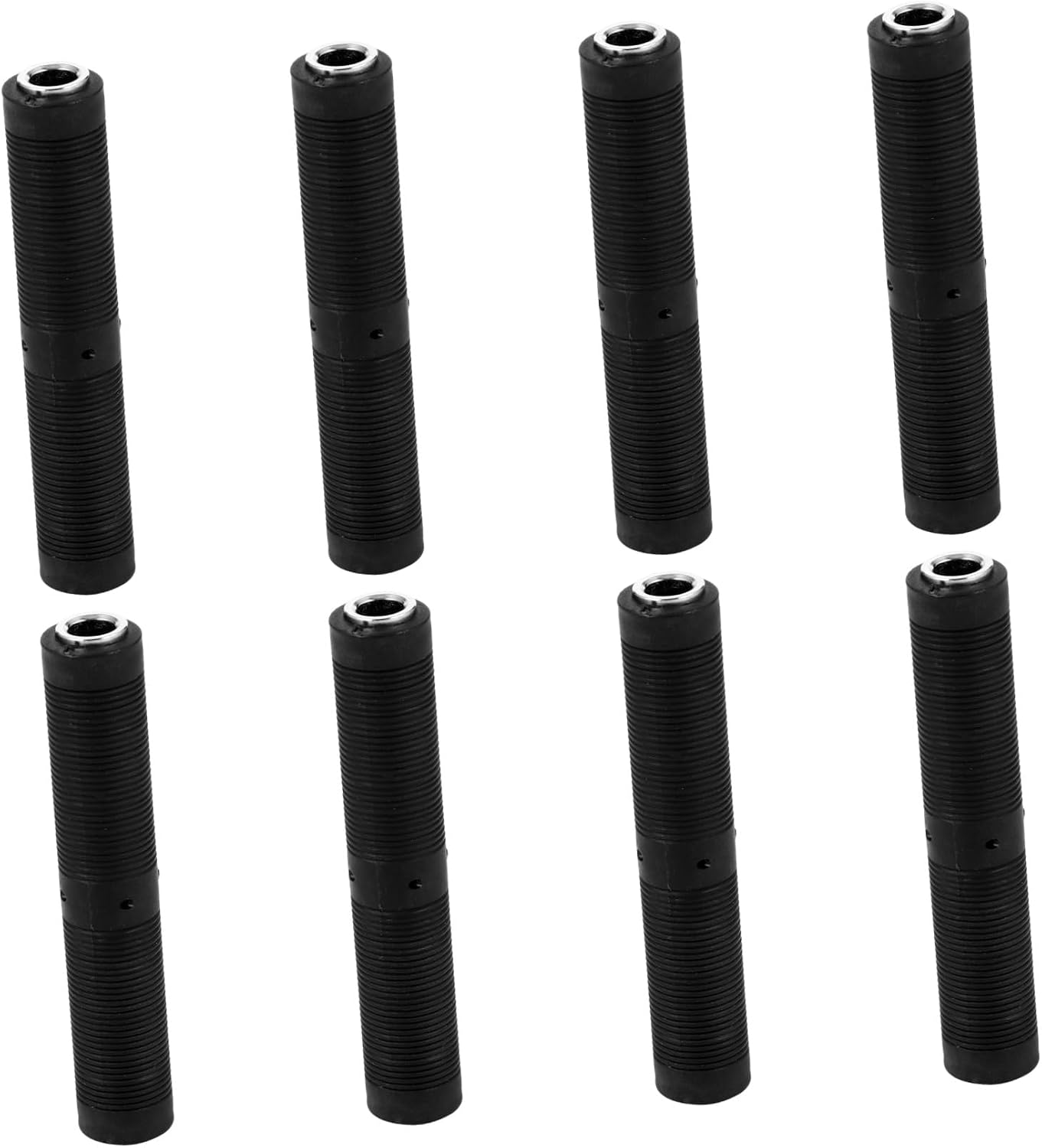 8pcs Stereo TRS Female to Female Audio Adapter Connector Durable Guitar Cable Converter for Audio Conversion and Guitar Accessories