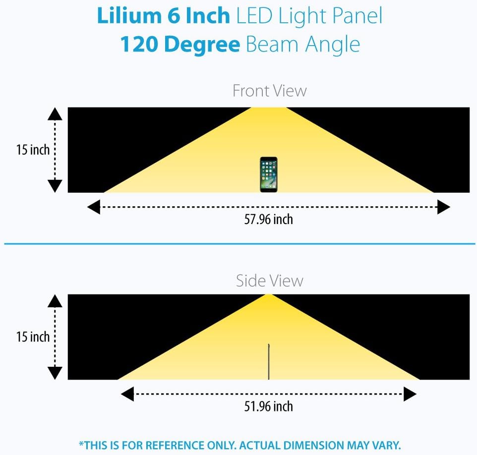 Lightkiwi F4920 Lilium 6 Inch Warm White Modular LED Under Cabinet Lighting - Pro Kit (12 Panel)