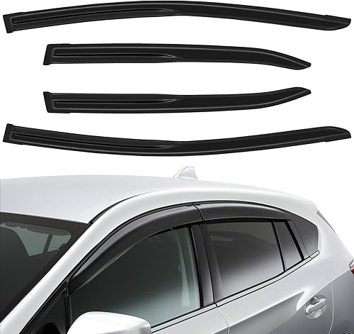 Deflector de ventana lateral, viseras de humo oscuro, protectores de lluvia, juego de 4 piezas para Toyota 2014-2019 para Corolla