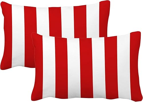 Leaveland Juego de 2 fundas de almohada de algodón y poliéster de 12 x 20 pulgadas, decorativas, suaves, para otoño, invierno, Navidad, decoración