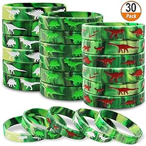 Dinosaurussen Siliconen polsbandjes 30 stuks Dinosaurussen Wereld Jurassic Feestartikelen voor Dinosaurussen Thema Feest…
