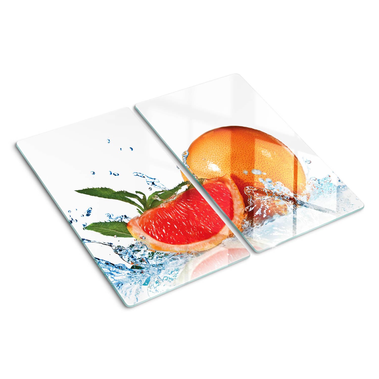 Planche de cuisine en verre 2x30x52 cm avec pieds antidérapants