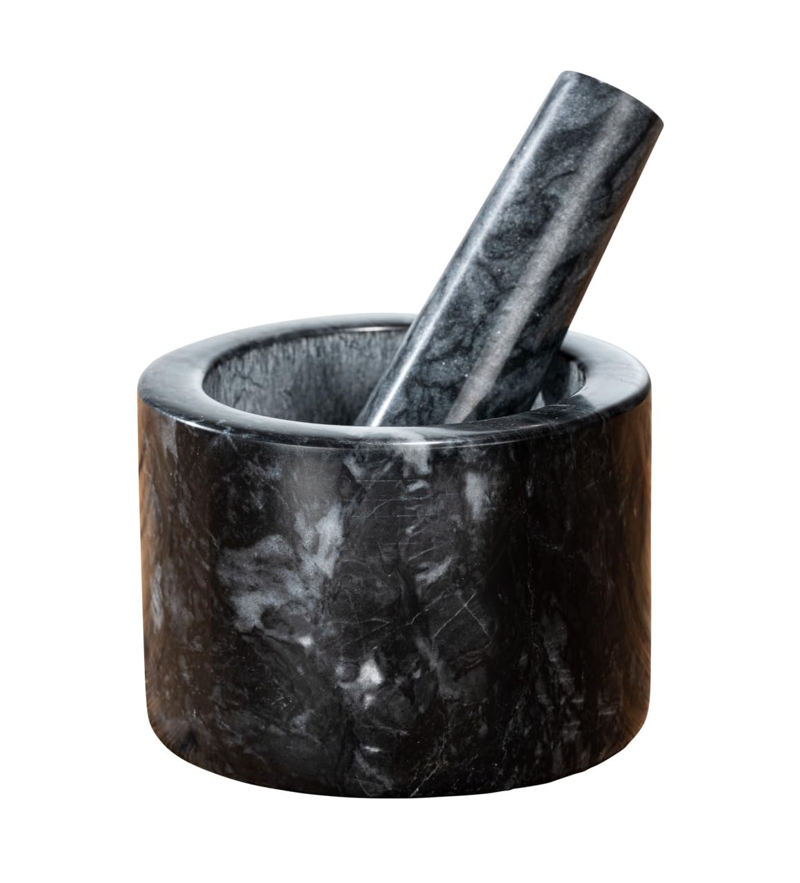 WENKO Mortier en marbre pour hacher les herbes et les épices, noir