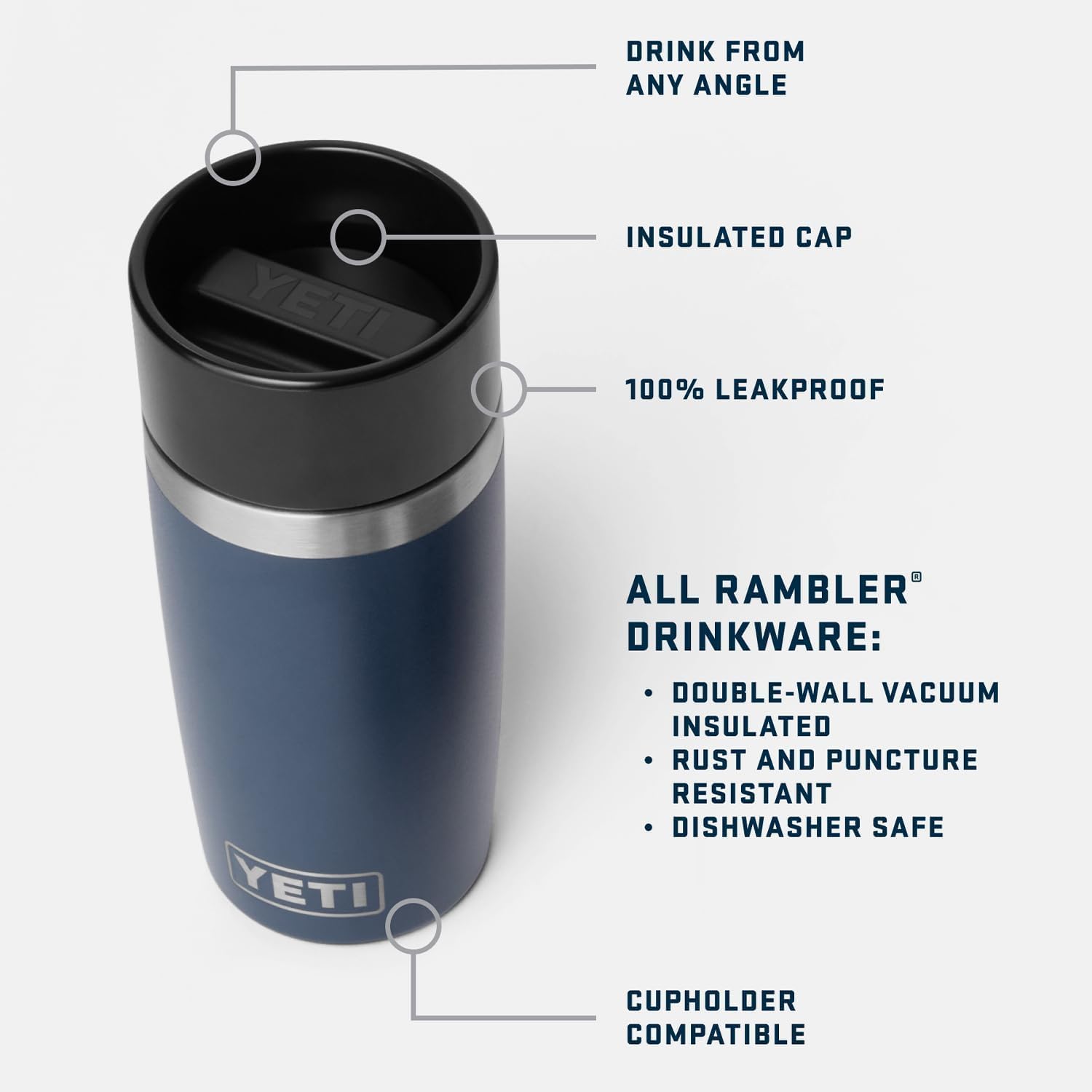 YETI Rambler 12 oz Travel Bottle, Stainless Steel, Vacuum Insulated with Leakproof Commuter Cap, Moon Dust
