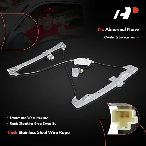 Miniatura 5 de A-Premium Elevalunas eléctrico con motor compatible con Ford Fusion 2006-2012 y Mercury Milan 2006-2011, sedán, lado delantero derecho del pasajero