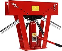 AYLYOTOY 16 Ton Hydraulic Pipe Bender with 8 Dies (1/2"-3") - 90-180° Adjustable Rollers for Steel Iron Tubes