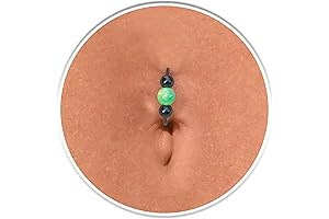 Mesmerizing 20G Green Opal Hoop Belly Ring: A Touch of Elegance for Your Midriff