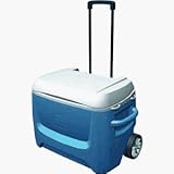 Igloo Island Breeze Maxcold 50 Quart Roller Cooler (Ice Blue, 27.5 x 16.75 x 19.063-Inch)