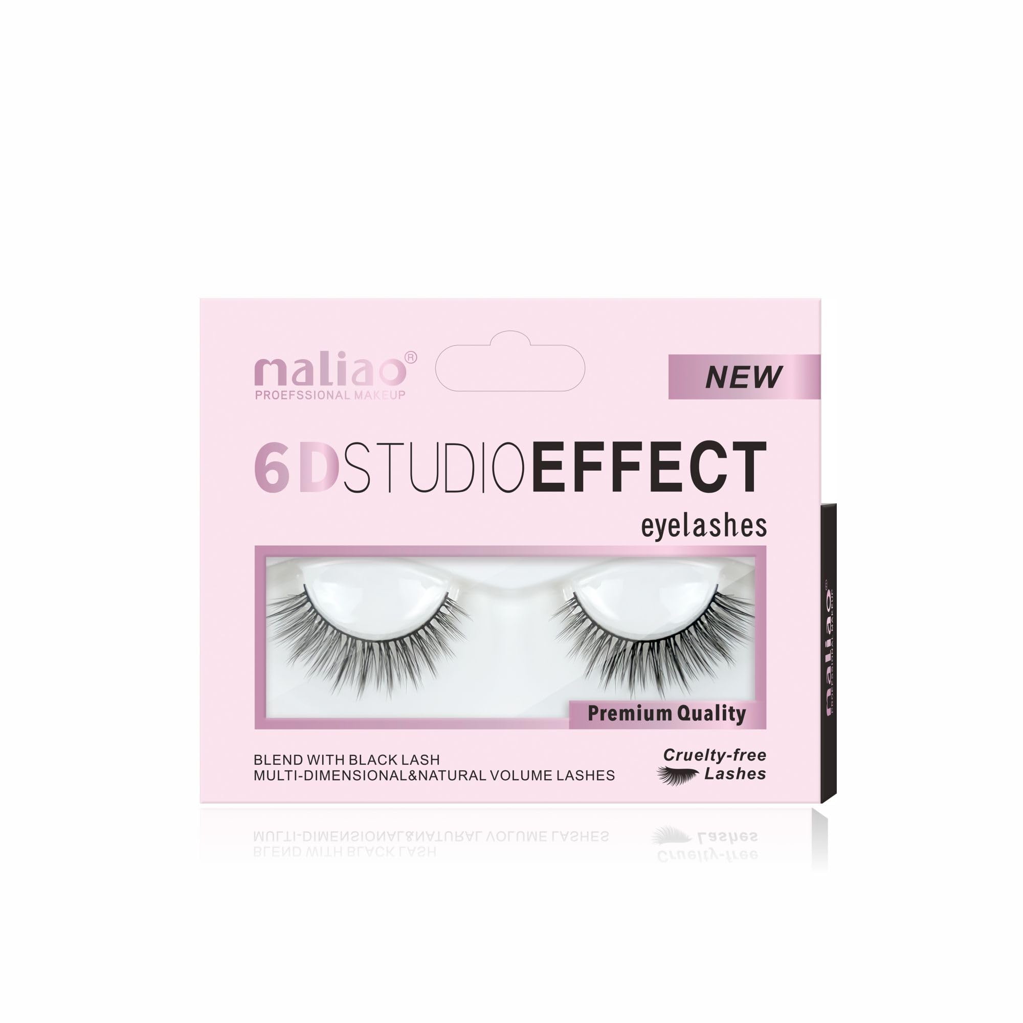 Maliao 6D Studio Effect Eyelashes: Cruelty-Free Black Lash Blend (6D 11)-image-8