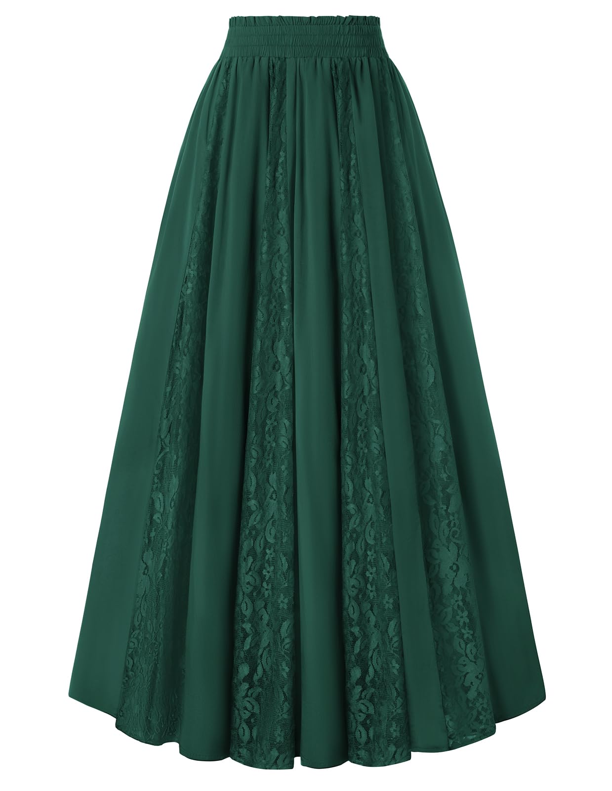Scarlet Darkness Maxi gonna da donna boho fluida pizzo patchwork rinascimentale gonne lunghe con tasche