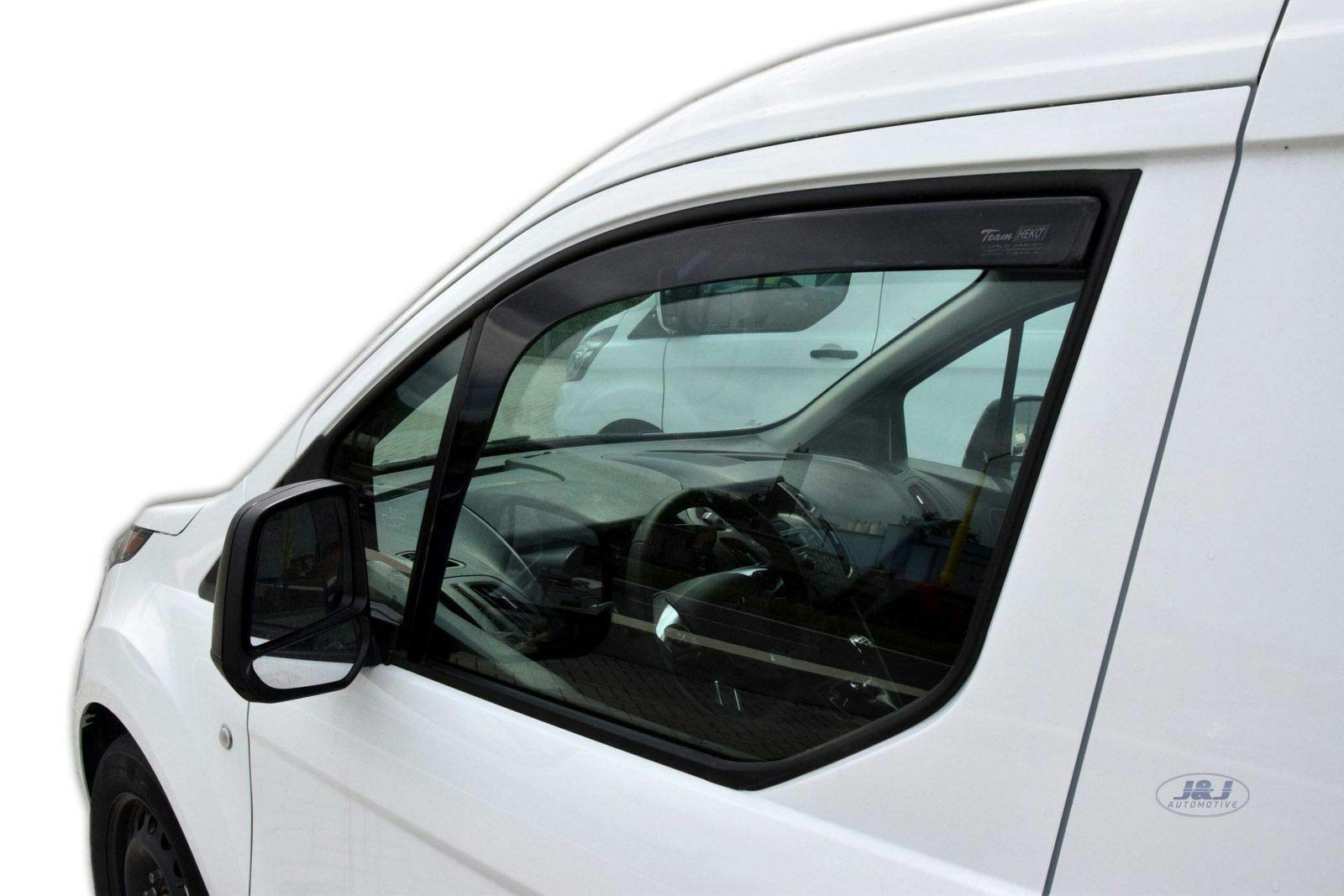 J&J AUTOMOTIVE Heko Déflecteurs d'air et de Vent pour Ford Transit Connect 2014-2022, Lot de 2pcs, Teintés, Avant et Arrière, Aérodynamique