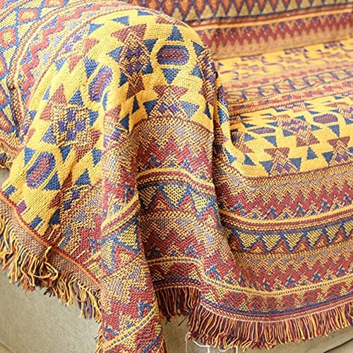VANJOROY Bohemian Sofa Large Throw Blanket with Tassels - Image 4