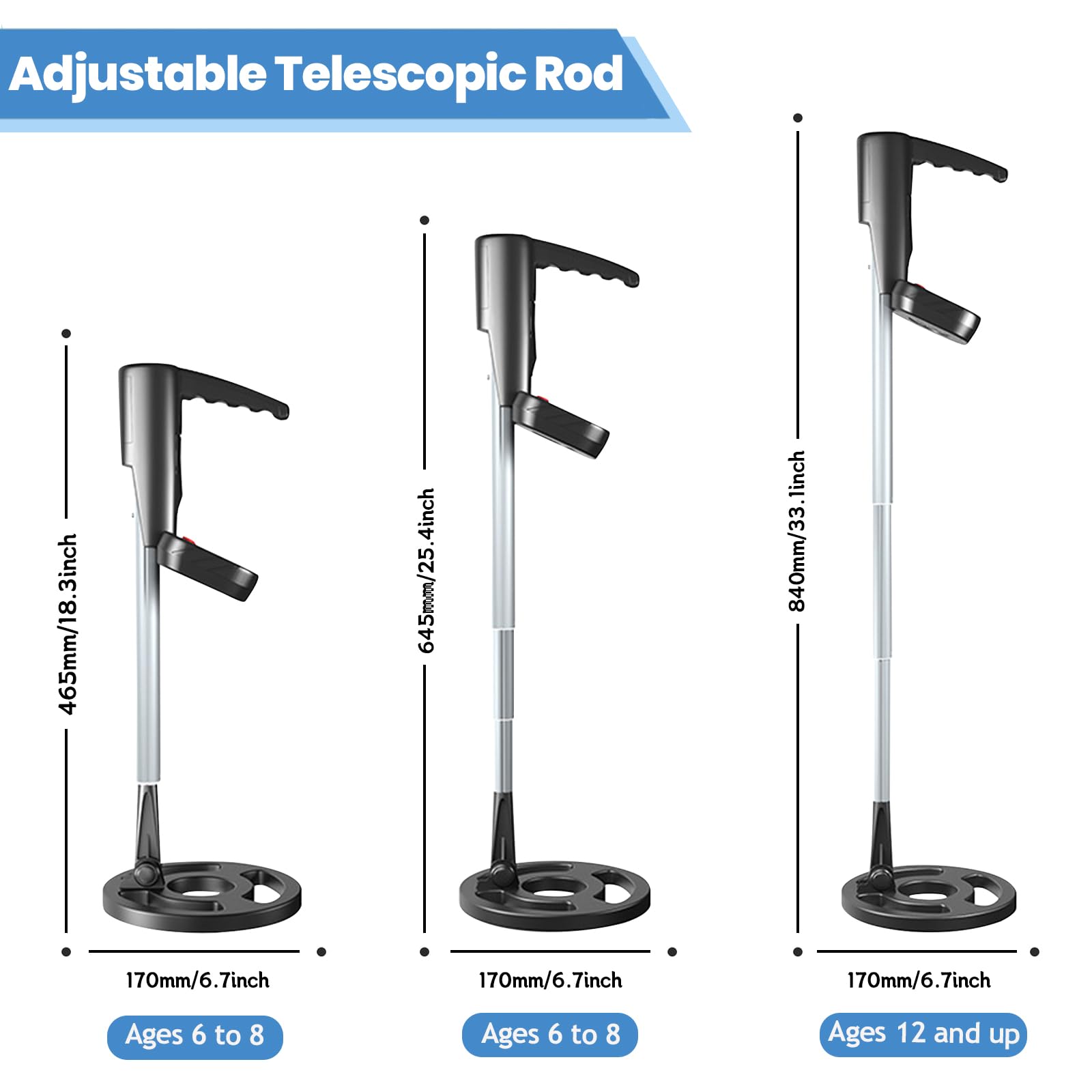 Dinfu Metal Detector Portatile Ad Alta Sensibilità Impermeabile Con - 7
