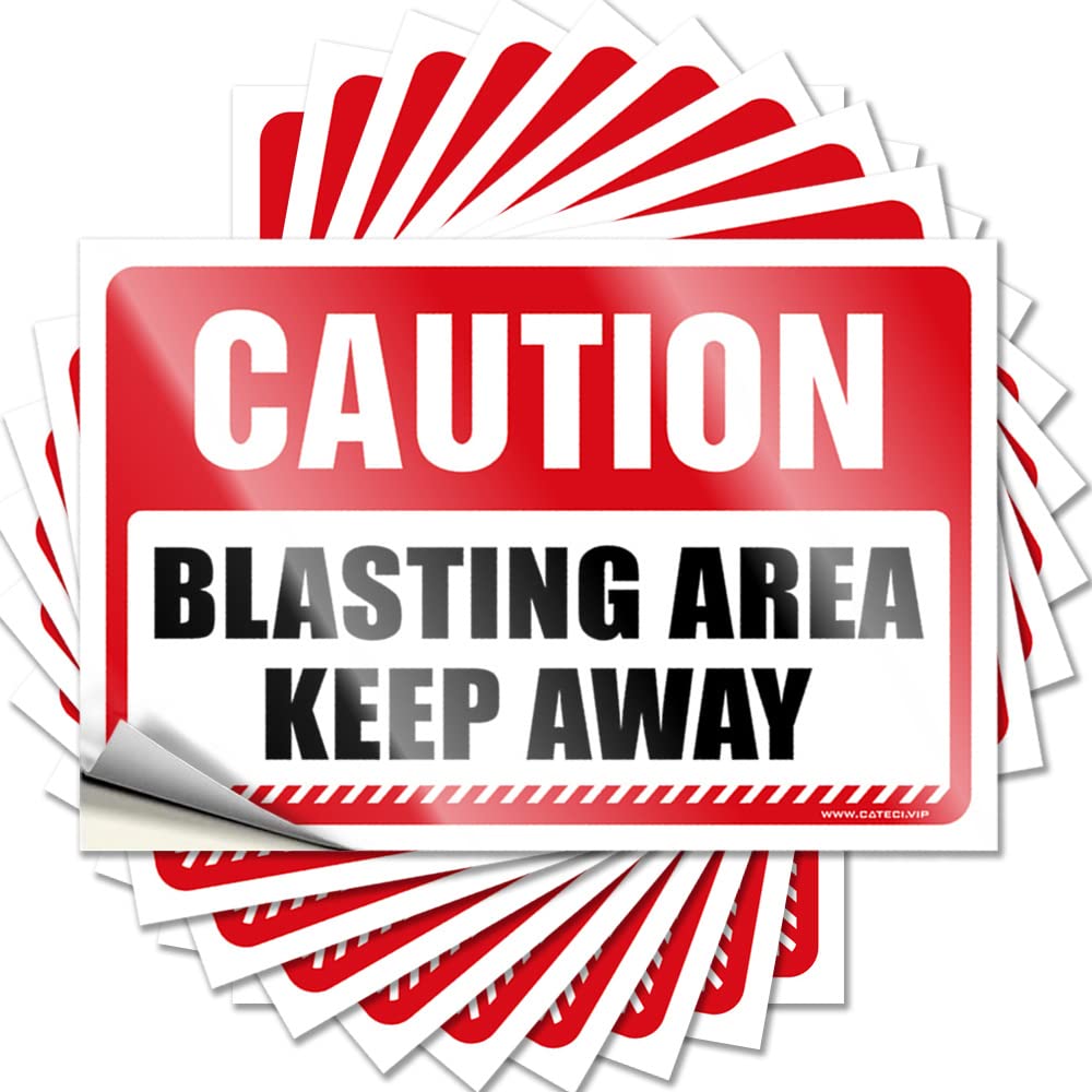 Caution Blasting Area Keep Away Stuff Sand DIY | Plush Tattoos Cover Removable Vinyl Sticker Decal(12X18CM)