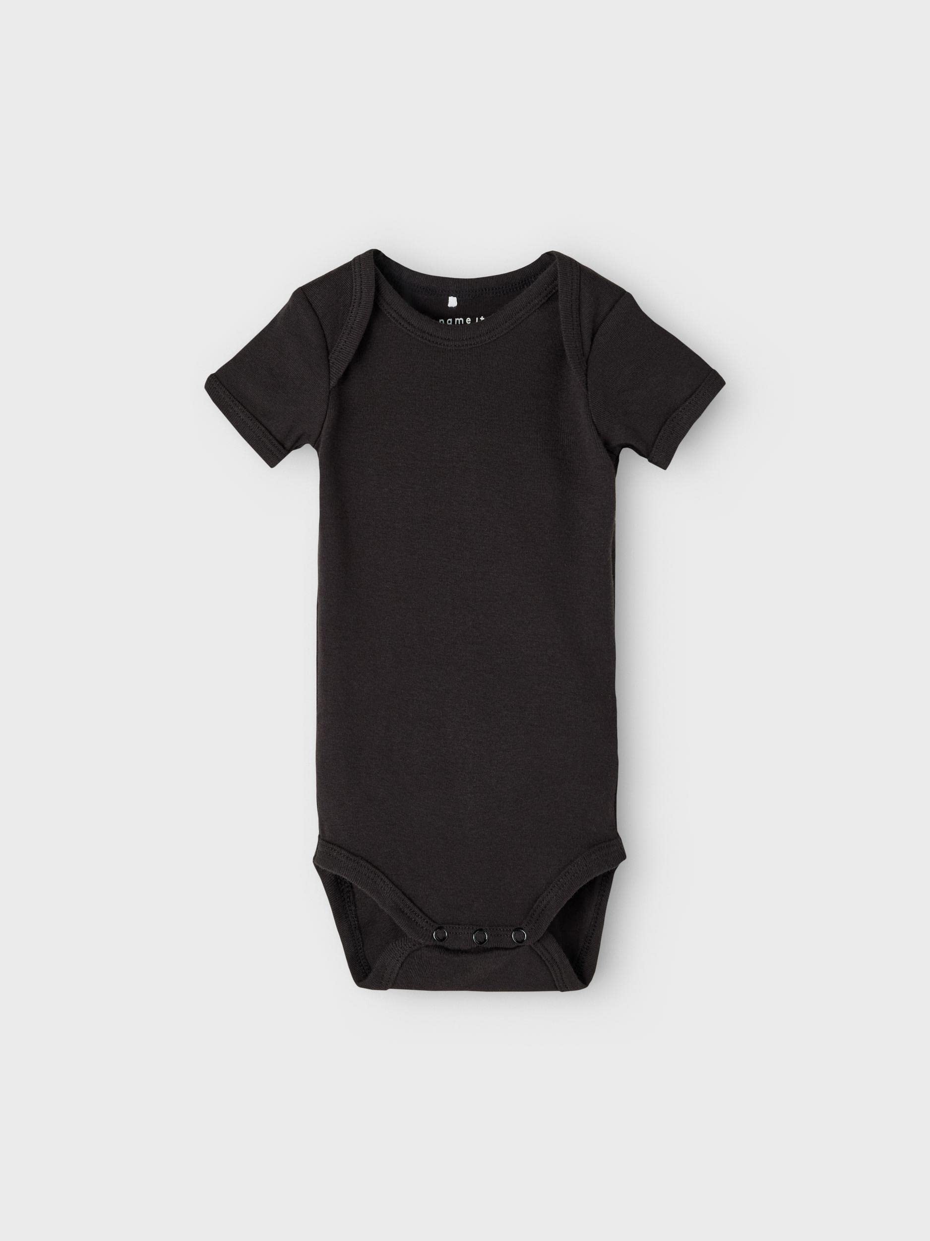 NAME IT śpioszki uniseks niemowlęta NBNBODY 3P SS BLACK 2 NOOS (3 w zestawie)