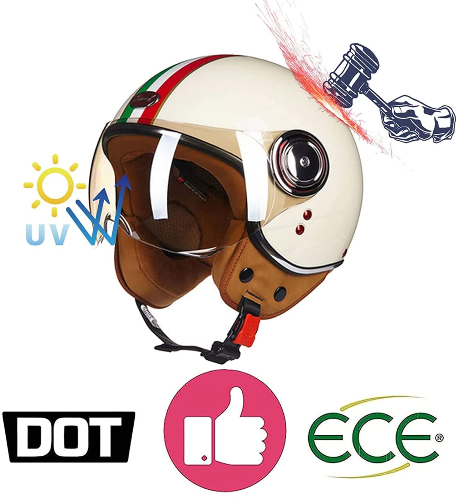 Scooter helmen met zonnevizier scooterhelmen met zonnevizier - Jethelmen kopen? | Korting tot 10