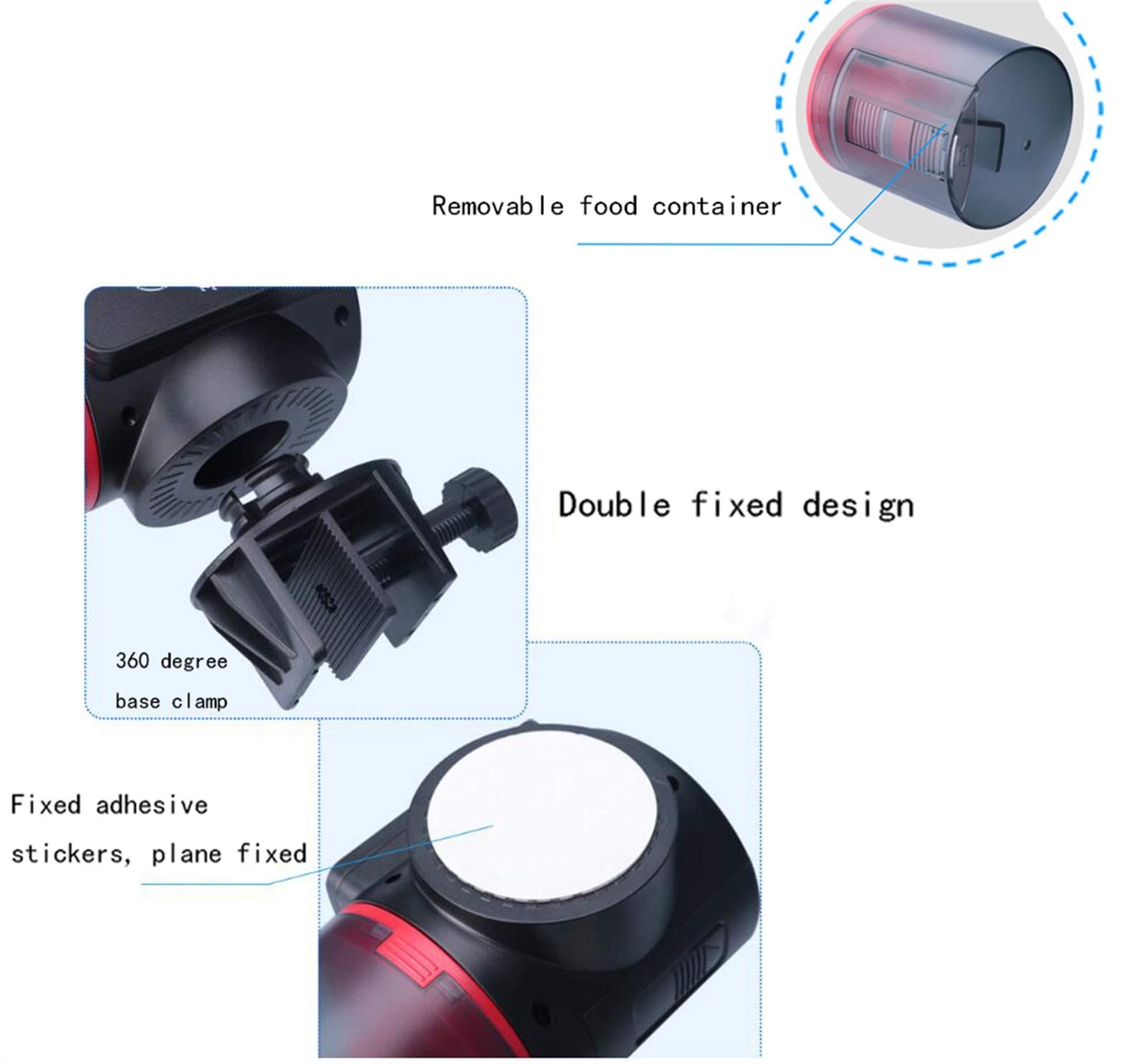 Automatic Fish Feeder Temporizzazione Intelligente Serbatoio for Pesci Temporizzazione Automatica Alimentatore Grande Alimentatore a Batteria Mangiatoia for Pesci Acquario Shenhu USB
