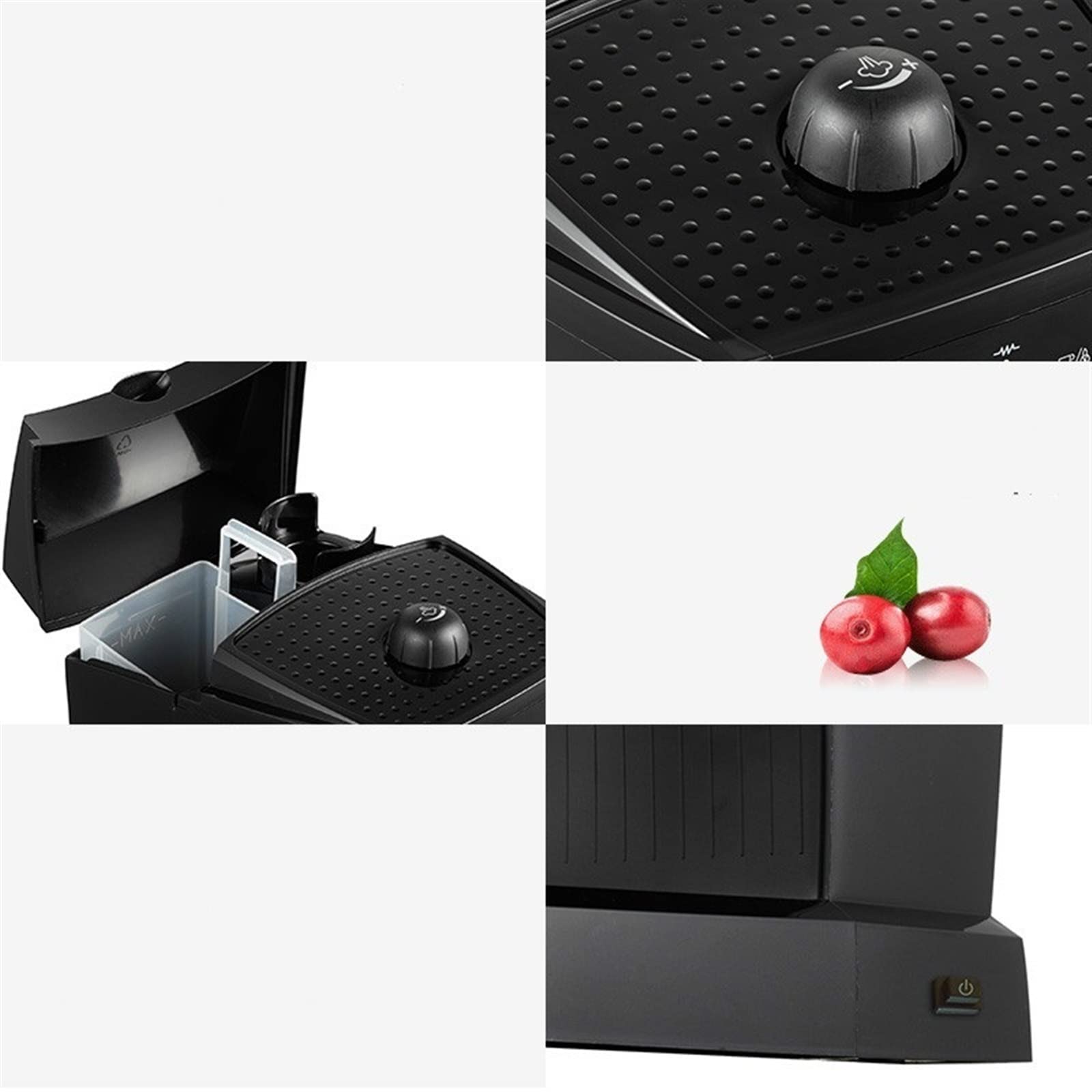 TEmkin Caffettiera Caffettiera Macchina per caffè espresso Domestica Semi-Automatica Caffettiera Pompa Macchina per il caffè (Colore : Nero, Dimensioni : UK) (Black CN)