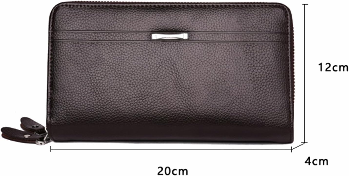 Leather Clutch for Men, Organizer Wrist Bag, Casual Clutch Bag for Men