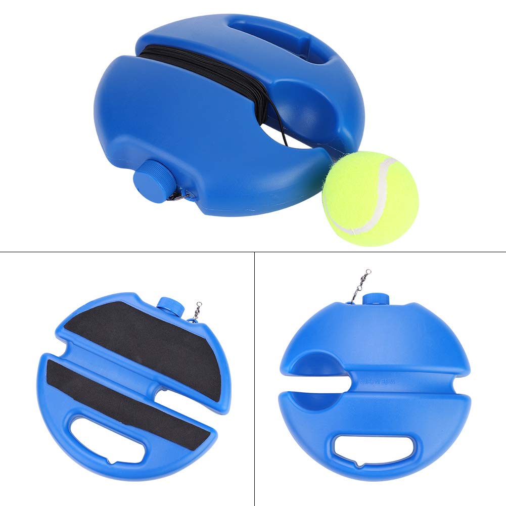 Cocoarm Entrenador de tenis portátil con pelota que rebota automáticamente, base rellenable de agua 21x21x5cm, Plástico+Goma