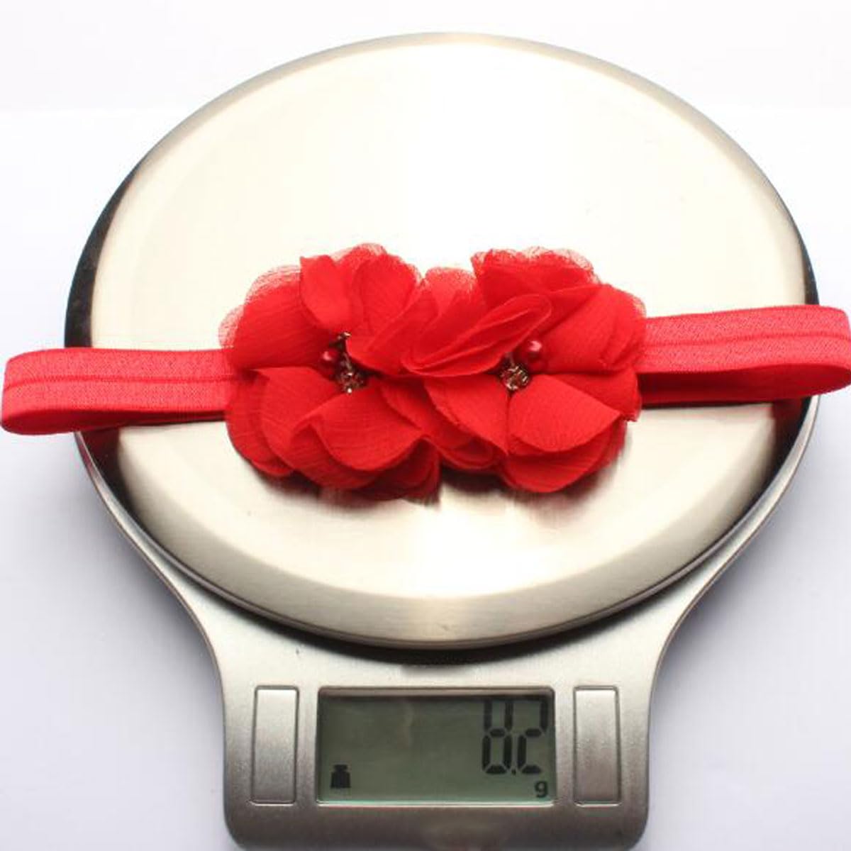 FZBNSRKO Baby Girls Floral Headbands Set,15 Pack Mixed Baby Chiffon Headbands Baby Girl Flower Headband Elastic Hairband for Newborn Toddler Hair Accessories(2 flowers) - Image 4