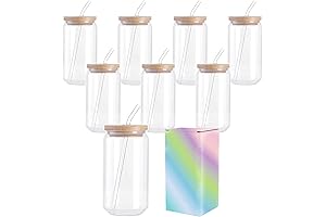 Sublimation Glass Blanks with Bamboo Lids: Frosted Glass Tumblers for Custom Designs