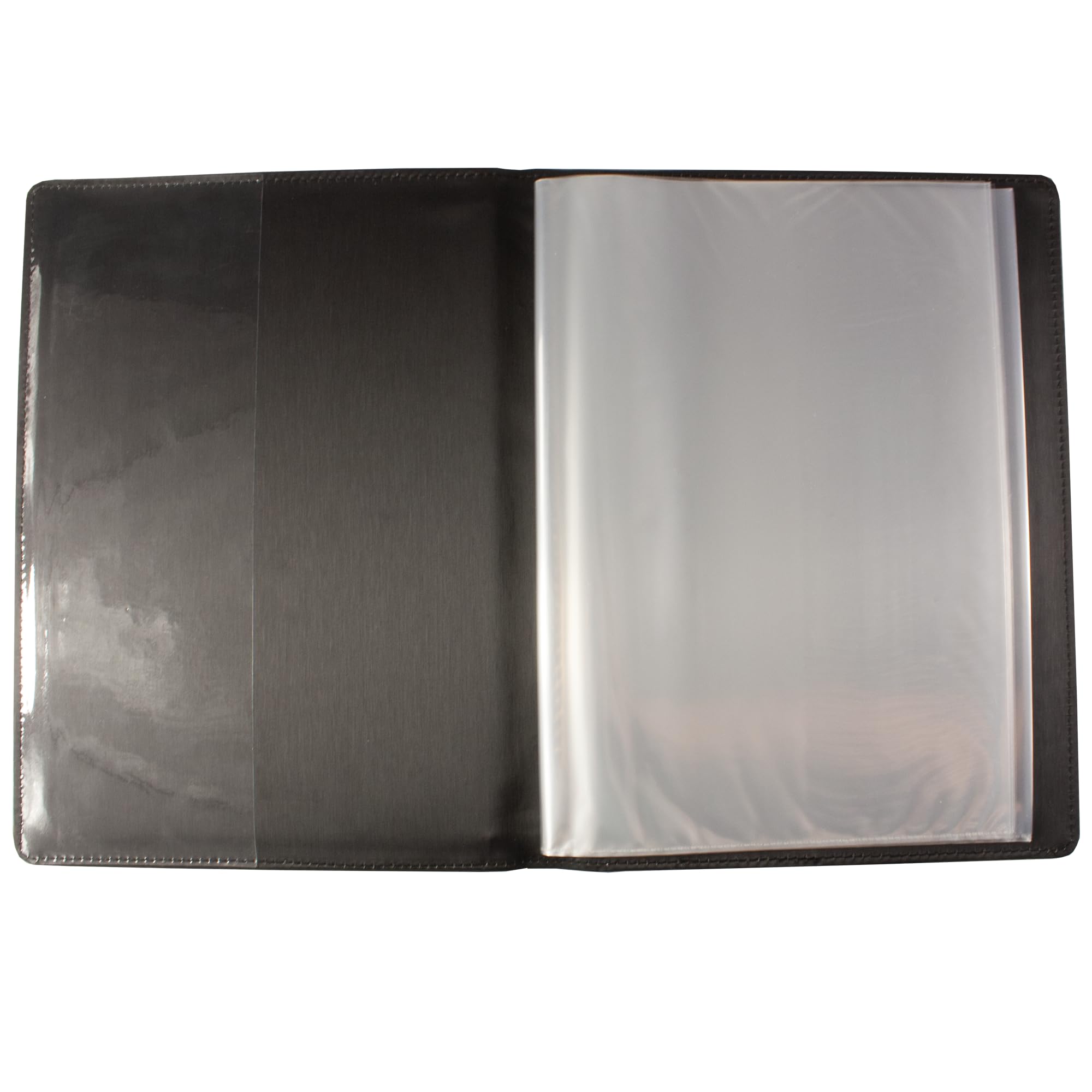eco-eco A4 50% Recycled 40 Pocket Black Professional Business Display Book, Padded Portfolio Art Folder with Plastic Sleeves, eco140 - Image 2