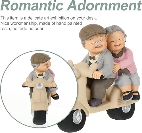 Milisten Adornos para abuelos, decoración multicolor para parejas, adorno de mesa, decoración de San Valentín, estatua de abuelos, accesorios de