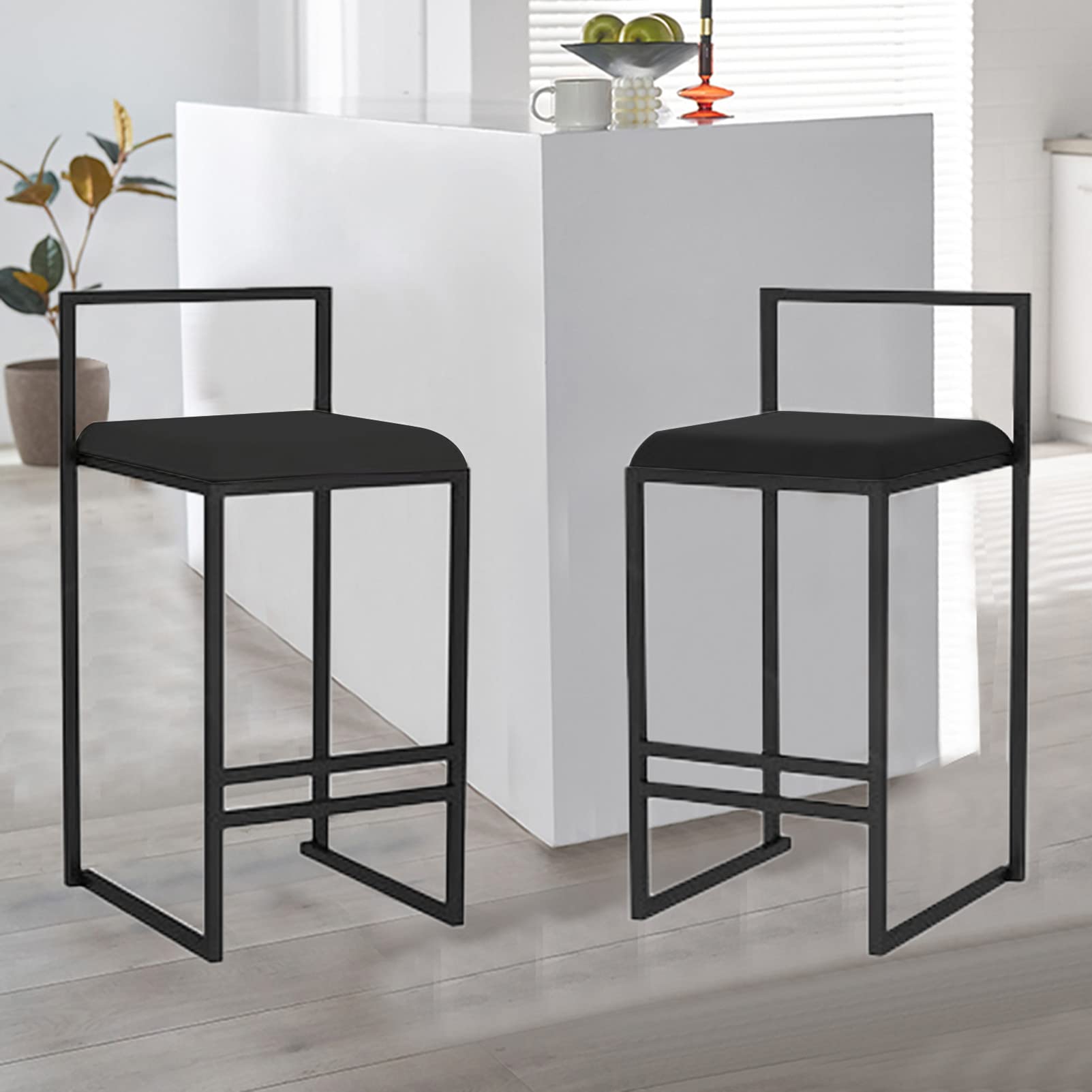 Tabourets de bar en velours 65 cm finis les maux de dos au comptoir