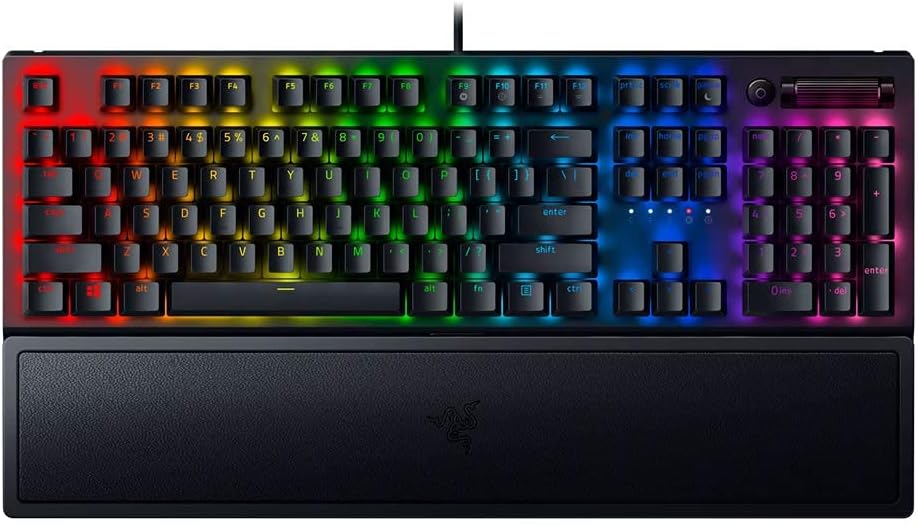 Razer BlackWidow V3 Tenkeyless - Premium Mechanical Gaming Keyboard (Compact Keyboard with Green Switches (Tactile and Click), RGB Chroma Lighting, Cable Management) UK Layout (Renewed)