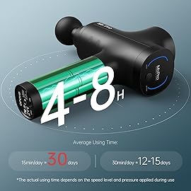 opove M3 Pro 2 Massage Gun Deep Tissue Percussion Muscle Massager for Workout, Handheld Percussive Therapy Fascia Gun for Athletes Fast Recovery 4-8 Hours Long Battery Life, Powerful, Quiet, Black
