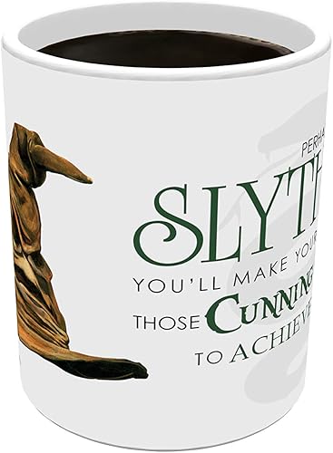 Miniatura 4 de Morphing Mugs Harry Potter  Slytherin  Sombrero clasificador Hogwarts  Una taza de cerámica sensible al calor que cambia de color de 11 onzas