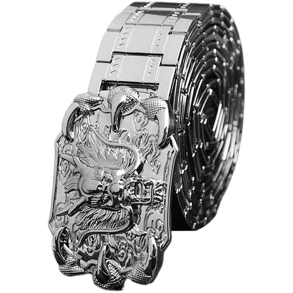 Ceinture nouveauté dragon en acier fin pour oublier les boucles usées