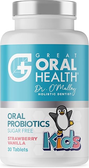 Childrens Oral Probiotics  Oral Care Probiotic for Kids Cavity Prevention & Bad Breath Treatment Supplement w/BLIS K12 M18 Mouth & Gum Health Dentist Formulated 30 Lozenge Strawberry eBook Included