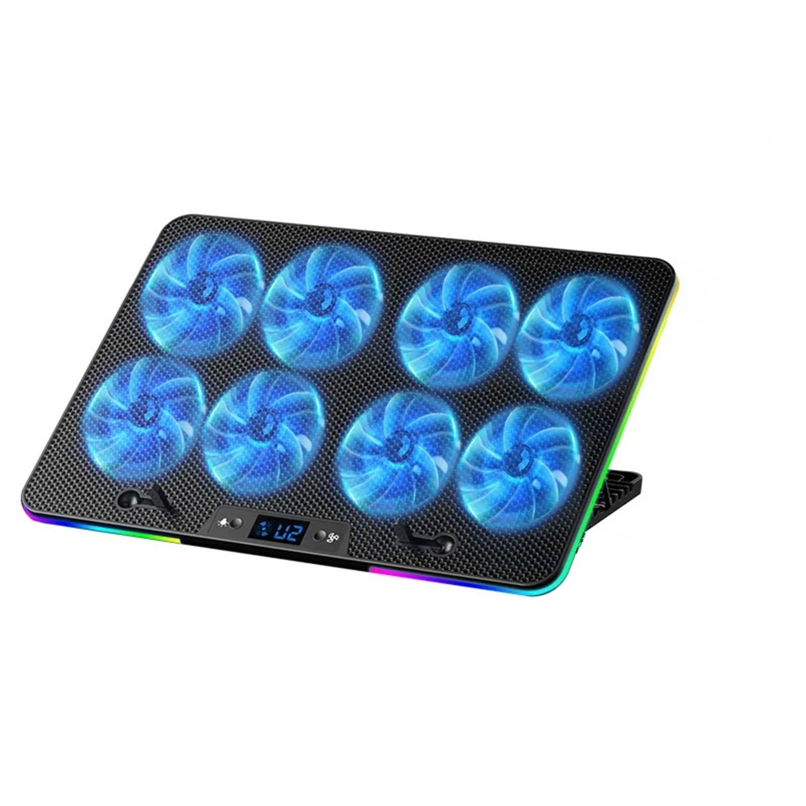 dispositivo di raffreddamento del portatile Supporto Di Raffreddamento Gaming Laptop Velocità Regolabile Dispositivo Di Raffreddamento Del Computer Schermo LED RGB Tappetino Di Raffreddamento Ventilat