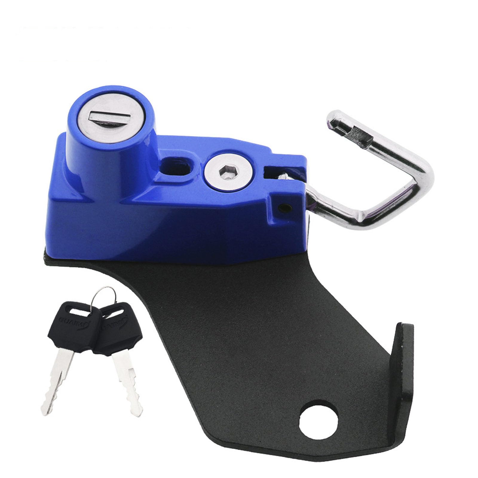 Blue Generic Motorcycle Helmet Lock Kit Anti-Theft Motorbike Helmets Safety Locks Rust-Proof Universal Tamper-Proof Locking For Kawasaki Vn650 Vulcan S 650 Accessories (Blue)