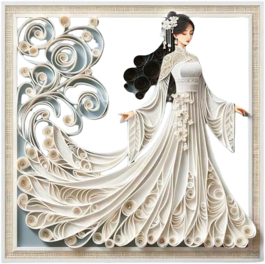 Pure White Quilling Strips - 3mm Width Craft Paper for DIY Crafts - 120pc Bag - 21-inch Length (10)