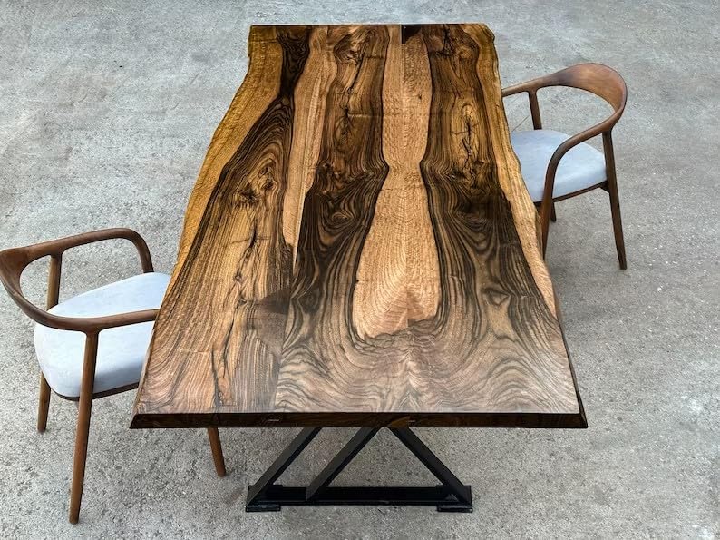 Amazon.com - TUZECH Classic Wooden Live Edge Table Top Solid Wood