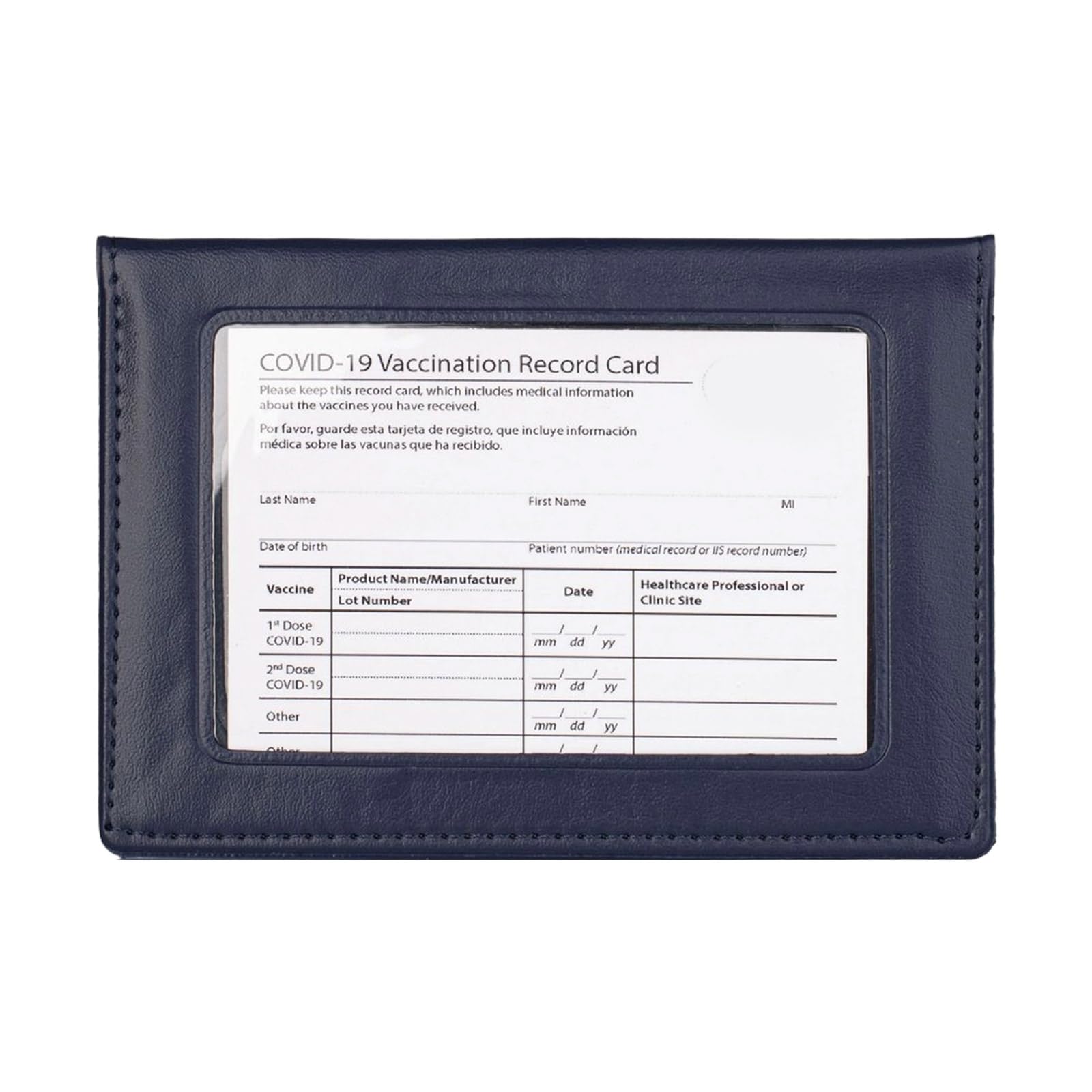 Porta passaporti con finestra trasparente e scomparti multipli per carte di credito, pratico organizer da viaggio in PVC impermeabile pratico porta passaporto in PVC, Blu scuro