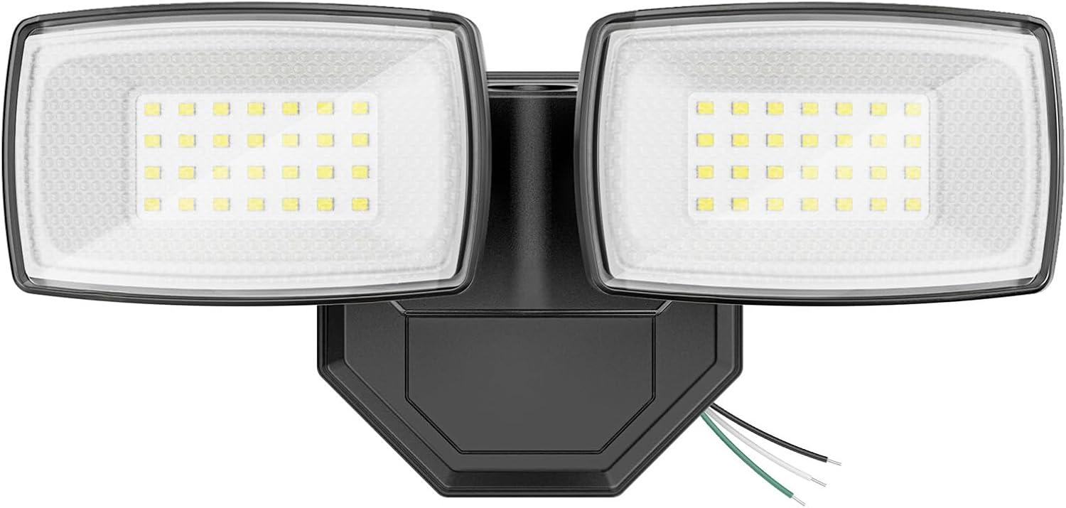 Onforu 3200LM Flood Lights Out of doors, 32W 6500K LED Safety Mild Guide Swap Managed, IP66 Waterproof Out of doors Lights, Wall Mount Exterior Flood Mild with 2 Adjustable Heads Floodlights Outdoors