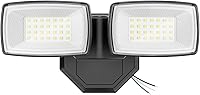 Onforu 3200LM 32W LED Flood Lights Outdoor 6500K, IP66 Waterproof Security Light with 2 Adjustable Heads, Manual Switch Wall Mount