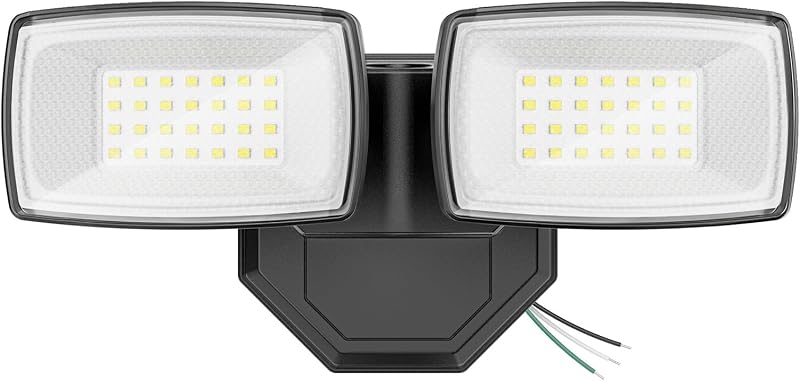 Onforu 3200LM Flood Lights Outdoor, 32W 6500K LED Security Light Switch Controlled, IP66 Waterproof Outdoor Lights, Wall Mount Exterior Flood Light with 2 Adjustable Heads Floodlights Outside