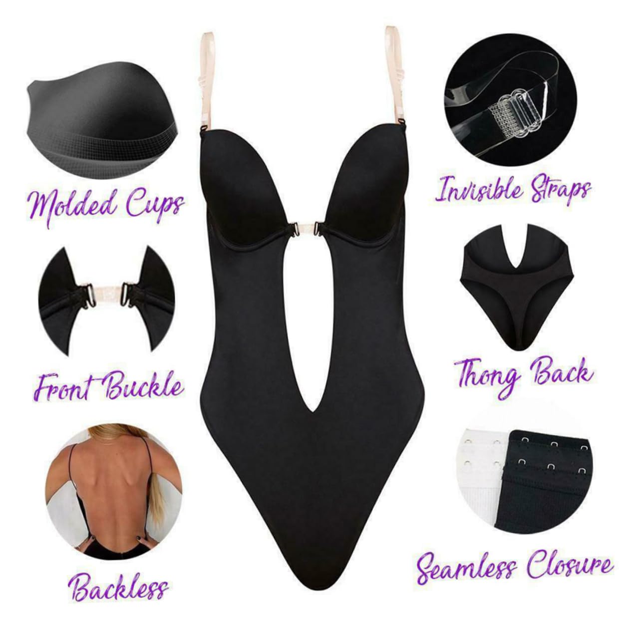 Didiseaon 2 Piezas De Vestido Ajustado Para Mujer Ropa Moldeadora Vestido Ajustado Sin Costuras Para Mujer Sujetador Moldeador De Cuerpo Sin Espalda Moldeador De Cuerpo Sin Espalda