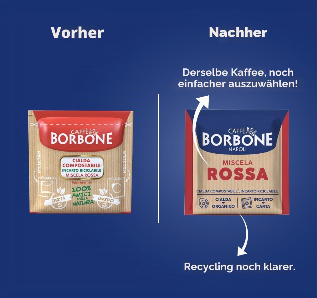 Caffè Borbone, 600 Kaffeepads, Miscela Rossa, ESE,44 mm