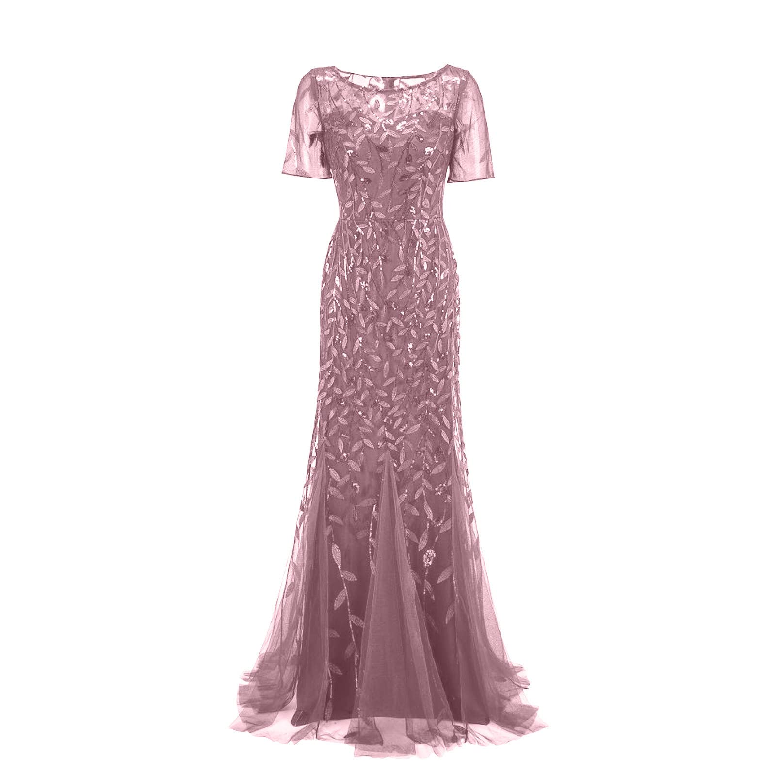 Abendkleider Elegant Für Hochzeit Kleider Festliches Partykleid Pailletten Abschlussball Kleid Meerjungfrau Maxi Cocktailkleid Damen Brautjunfernkleid Hohe Taille Ballkleid Frauen Lange