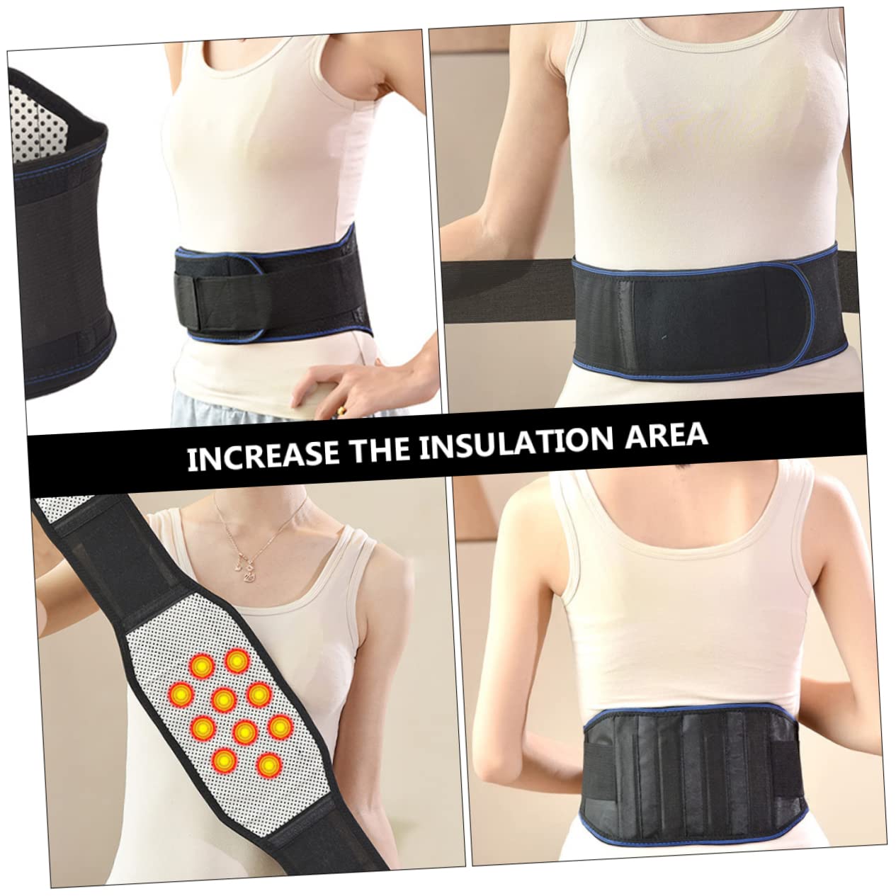 Ipetboom 1Pc Self Heating Waist Support Belt for Lumbar Support Comfortable Belly Band for Everyday Wear Sleep for Sedentary Individuals Ultra Soft and Lightweight Design
